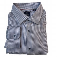 Summerfields Comfort Stretch Modern Fit Gingham Shirt 3 Colours Black, Navy, Mulberry
