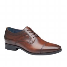 Cap Toe Wide Fit Dress Shoe 2 Colours Black, Cognac