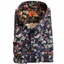 Smith Exclusive Navy Paisley Long Sleeve Shirt