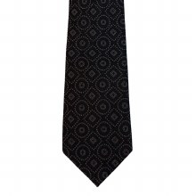 Summerfields 2205 Edition Medallion Tall Silk Tie 4 Colours Black, Navy, Blue, White
