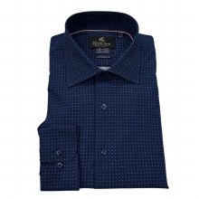 Summerfields Comfort Stretch Contemporary Fit Micro Arrow Shirt 2 Colours Navy, Grey