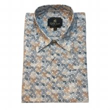 FX Fusion Newport Windmill Untucked Shirt 2 Colours Blue, Silver