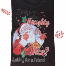 Authentic Licenced Santa Tee 2 Colours Blue, Black