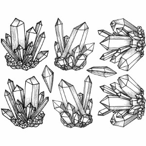 Crystals Decal Black