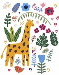 Cartoon Animals & Flowers 03