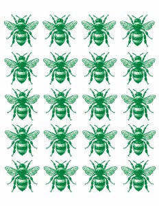 Green Bumble Bees 01 Decal