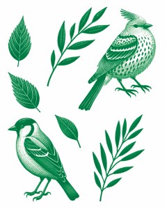 Green Birds 01 Decal