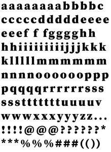 Block Serif Alphabet Decals Lo