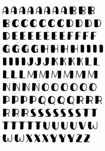 Cozy Block Alphabet Decals Upp