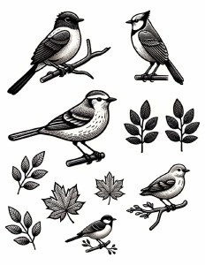 Black Fall Birds 02 Decal