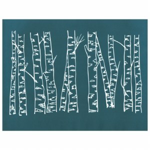 Birch Trees Silkscreen Small