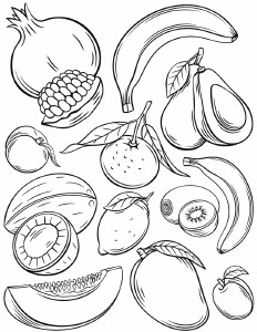 Fruit Decal 03 Outlines