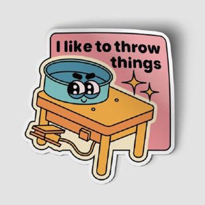 Throw Things Sticker