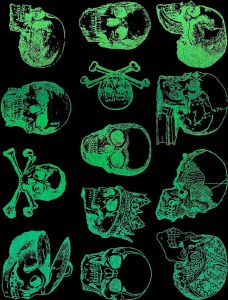 Glow in the Dark Skulls Etch