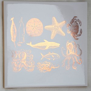 Gold Luster Decal, Sea Life