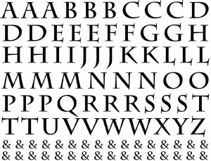 Medieval Alphabet Silver