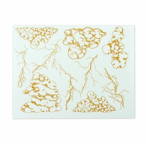 Gold Decal, Stormy Clouds