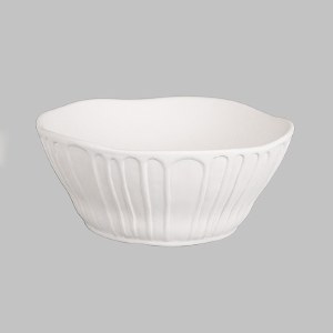 Stoneware Bisque Fluted Bowl S