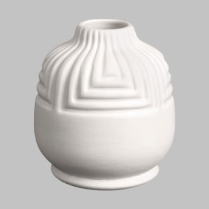 Stoneware Bisque Rounded Vase