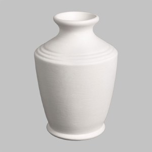 Stoneware Bisque Ringed Vase