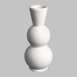 Stoneware Bisque Curvy Vase