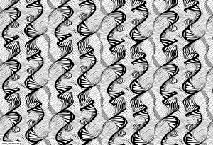 Double Helix Underglaze Decal