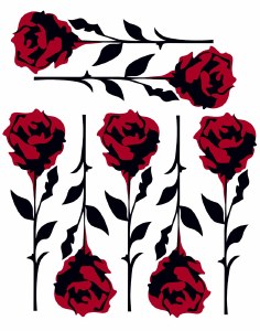 Red Rose Decal Sheet