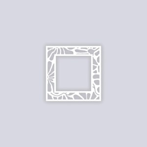 Floral Square Rim 5"