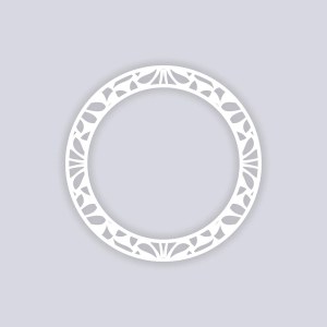Peacock Circle Rim 8"
