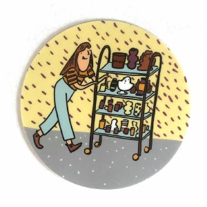 Cart Girl Sticker