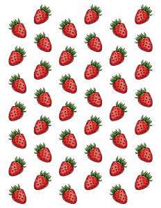 Strawberry Burst Pattern Decal