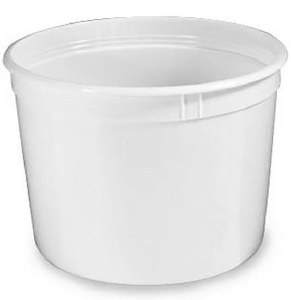 Plastic Tub, 64 oz.