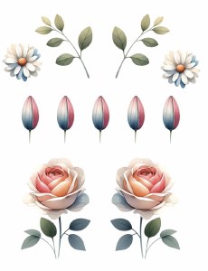 Watercolor Flowers 02
