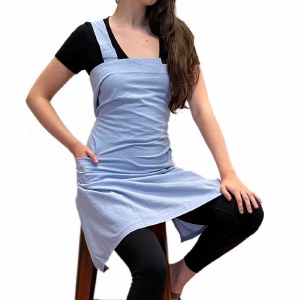 Apron, Linen Pinafore Sky Blue