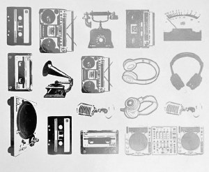 Boomboxes Decals Black