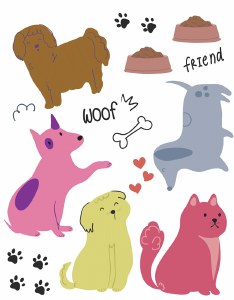 Dogs &amp; Toys Decal 1