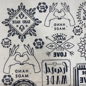 Handmade Underglaze Decal Blk