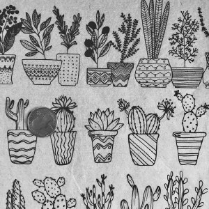 Potted Plants UG Decal Black