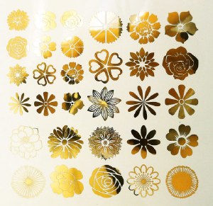 Copper Luster Decal, Flowers