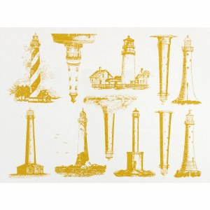 Gold Luster Decal, Lighthouse
