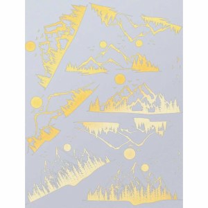 Gold Decal, Mountains