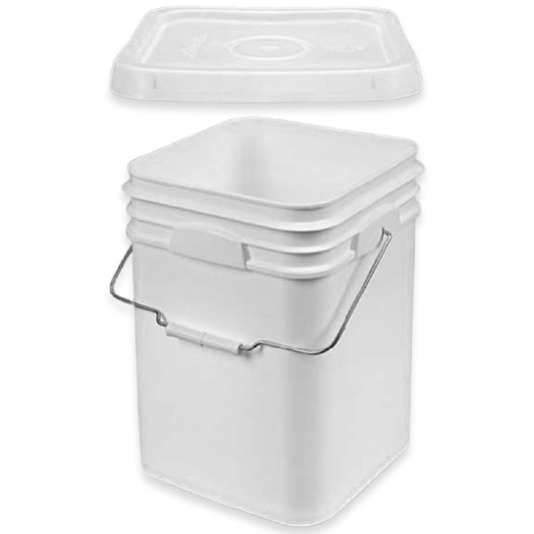 4-Gallon Plastic Bucket with Lid