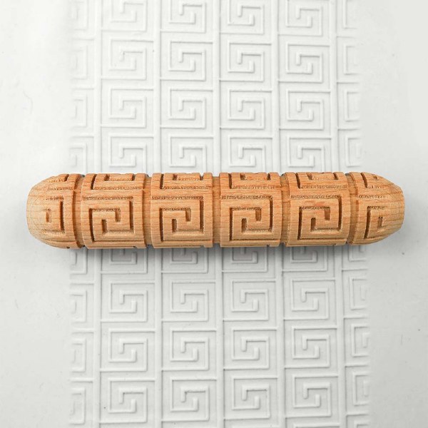 Clay Texture Roller, Weave - The Ceramic Shop