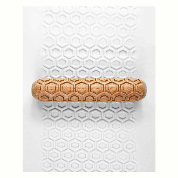 Clay Texture Roller, Honeycomb - The Ceramic Shop