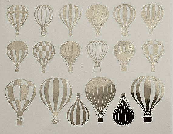 Gold Luster Decal, Balloons - The Ceramic Shop