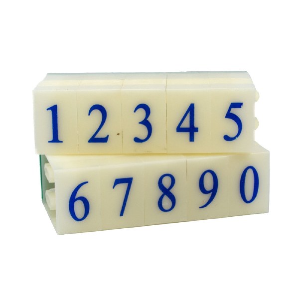 Number Stamps Set, 2.2 cm