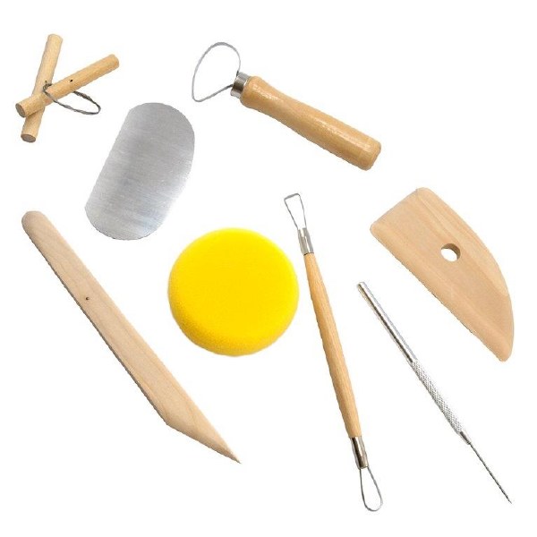 Genround Modeling Pottery Clay Sculpting Tools Kits 45pcs Ceramic Clay Tools Set Pottery Tools Wooden Steel for Beginners Professional Arts Crafts Polymer Clay Carving Tools Dotting Tools 