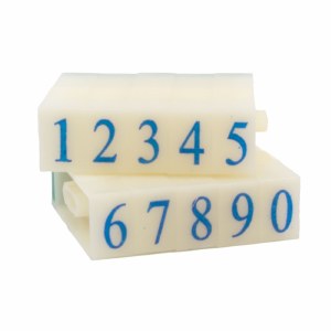 Number Stamps Set, 1.3 cm