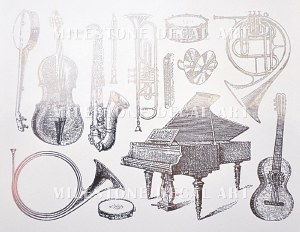 Silv Luster Decal, Instruments