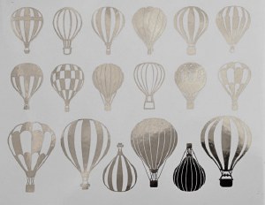 Silver Luster Decal, Balloons